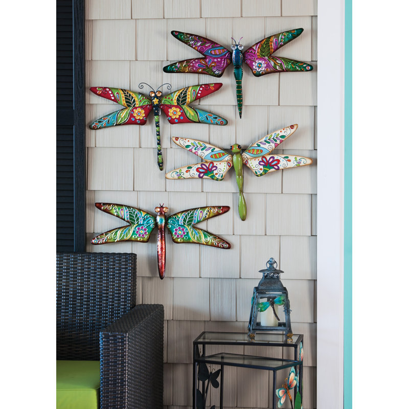 Sol 72 Outdoor™ Cristina Boho Dragonfly Outdoor Wall Art & Reviews ...